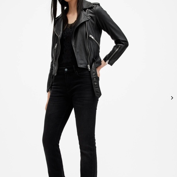 All Saints Balfern Leather Jacket Size US 8. Perfect condition. Rarely worn. - Picture 7 of 7
